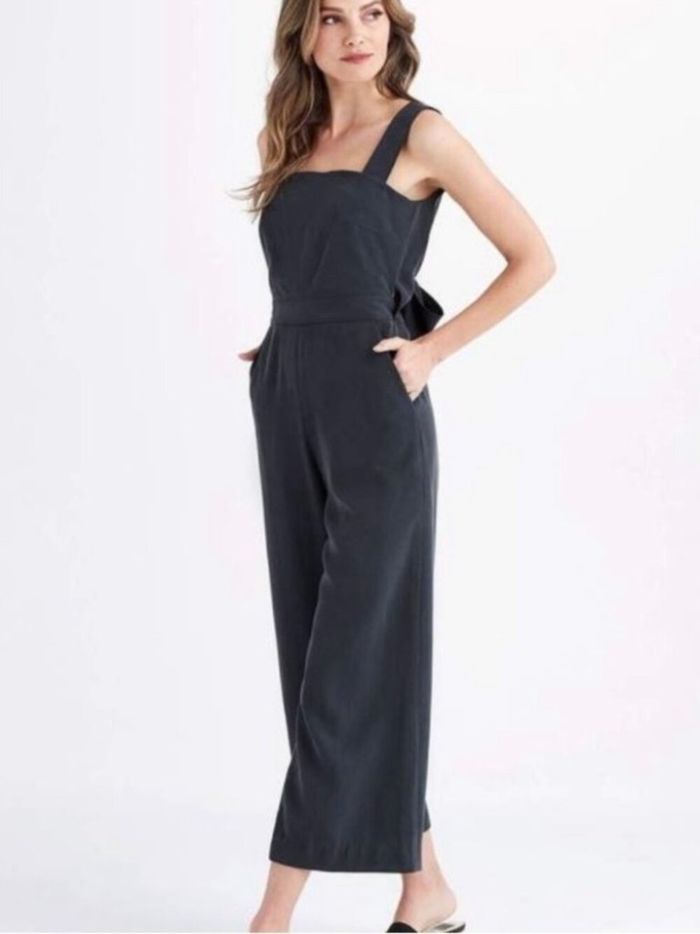 Vetta Capsule Wide-Leg Jumpsuit with Square Neck
